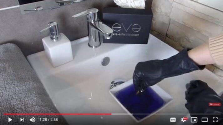 Shampooing bleu ou violet extension polaire